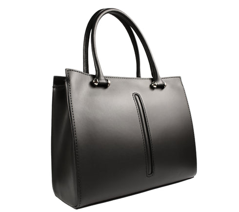 Poseta casual, dama, ADA SHOES, IOANA, negru, piele naturala